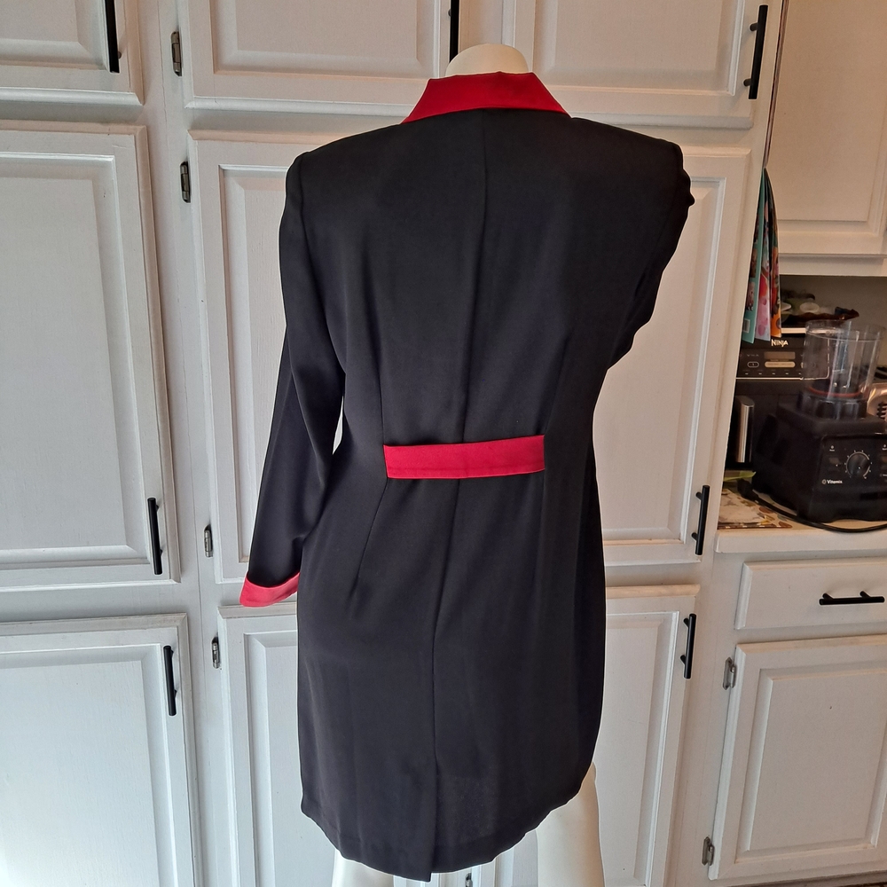Danny & Nicole Black Dress Blazer with Red Satin Accents - Picture 8 of 12